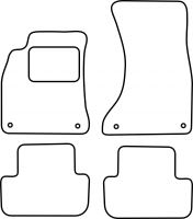 Textilní autokoberce Audi A4 2007- 09/2015 (1)