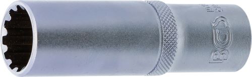BGS Hlavice nástrčné 1/2", 14 - 19 mm, prodloužené, "GearLock"