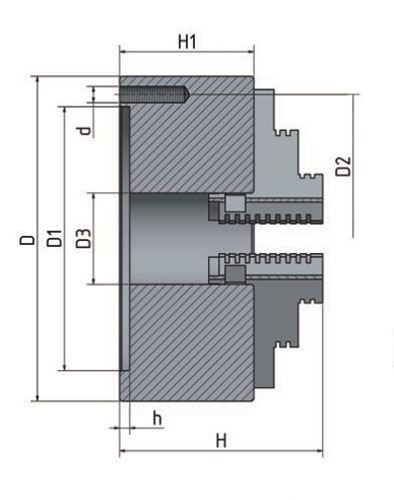 3-čelisťové sklíčidlo s centrickým upínáním o 100 mm