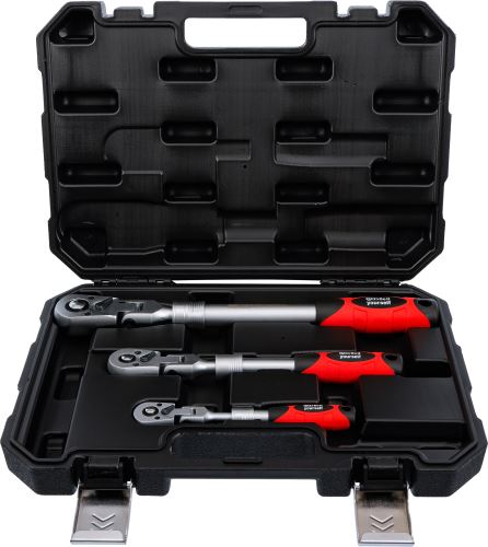 Sada přepínacích ráčen ,  teleskopická, úhlová ,  6,3 mm (1/4") - 10 mm (3/8") - 12,5 mm (