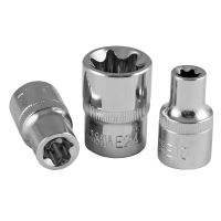 Hlavice nástrčná 1/2" Torx krátká patice E16 - pochromovaná - JBM 13662 Hlavice nástrčná 1/2" Torx krátká patice E16 - pochromovaná - JBM 13662