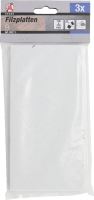 Kluzáky plstěné, desky, bílé, 100 x 200 mm, 3 kusy - BGS 80711 (3)