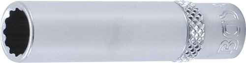 BGS Hlavice nástrčné 1/4", 4 - 13  mm, dvanáctihranné, prodloužené