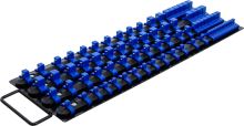 Sada kolejnic pro nástrčné hlavice, s 80 klipy, pro hlavice 6,3 mm (1/4"), 10 mm (3/8"), - Sada kolejnic pro nástrčné hlavice, s 80 klipy, pro hlavice 6,3 mm (1/4"), 10 mm (3/8"), -