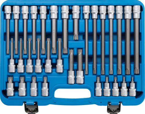 Hlavice nástrčné, 12,5 mm (1/2"), klínový profil (pro RIBE), 32dílná sada - BGS 5183
