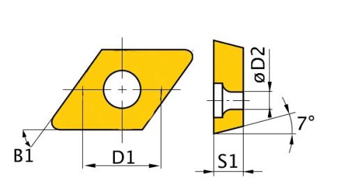 Břitové destičky DNMG 150408, sada 5 ks