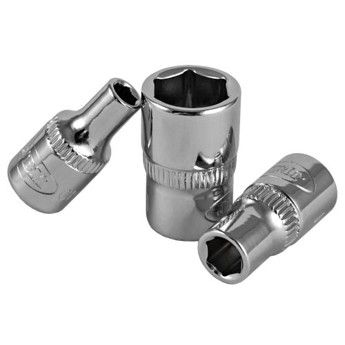 JBM Hlavice nástrčné 1/4"šestihranná zásuvka 4 - 14 mm - pochromované