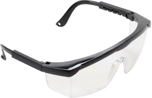 Brýle ochranné s nastavitelným třmenem, transparentní - BGS 80887