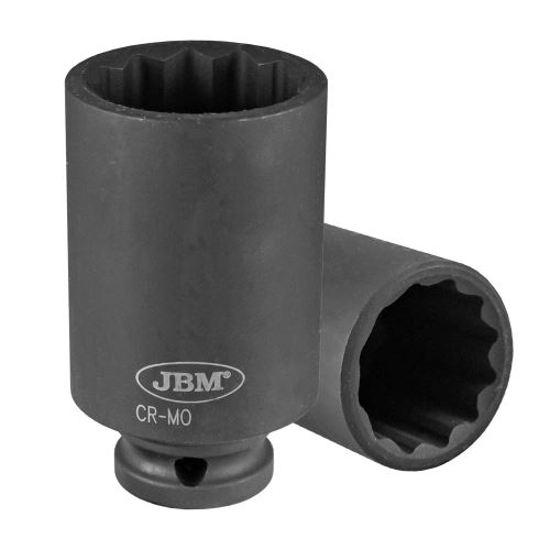 JBM Hlavice nástrčné tvrzené 1/2" 12 bodů 10 - 24 mm