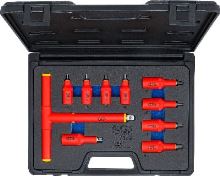 VDE sada nástrčných hlavic, 10 mm (3/8") / 12,5 mm (1/2"), vnitřní šestihran 4 – 10 mm, (5)