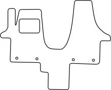 Textilní autokoberce VW Transporter T5/T6 2003-2015 (přední, 2 místa, 1 díl) (1)