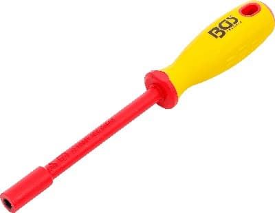 BGS VDE Šroubováky na nástrčné klíče VDE, šestihranné, 4 - 14  mm, Délka čepele 125 mm