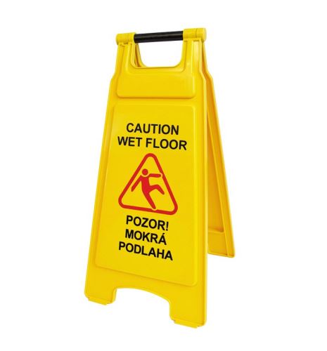 Výstražná cedule / plastový stojan Pozor mokrá podlaha WS-2