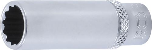 BGS Hlavice nástrčné 1/4", 4 - 13  mm, dvanáctihranné, prodloužené
