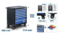 Dílenský vozík XL, 7 zásuvek, prázdný – BGS 4205 (1)