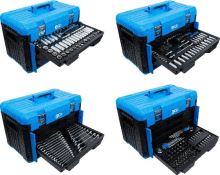 Gola sada, šestihran, 1/4", 3/8", 1/2", metrické a palcové rozměry, 300 dílů – BGS 74000 (5)