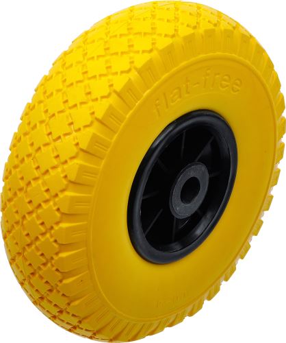 Kolo pro skladištní/ruční vozík, PU, žluté/černé, 260 mm - BGS 80652