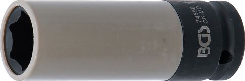 Hlavice nástrčná  1/2" 19,5 a 18,5 mm, prodloužená, pro AL kola, tvrzená BGS