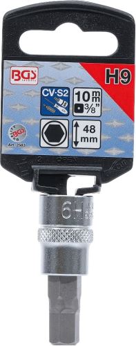 BGS Hlavice zástrčné 1/4", 3 - 12 mm, imbus 48 mm
