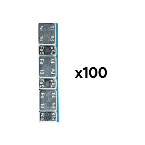 Krabice Se 100 Samolepícími Železnými Závažími Ve Formě Tablet – 45 G (3 X 5 G + 3 X 10 G)