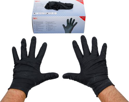 Krabice jednorázových rukavic, nitrilové, extra přilnavé, vel. XL, 100 ks