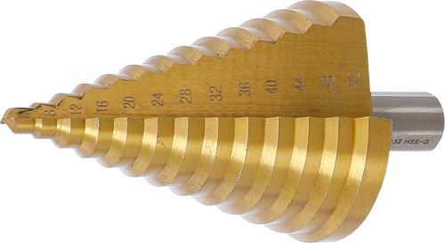Kónický vrták,  s titanovým povrchem,  O 6 - 52 mm - BGS 74432