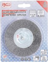 Kotouč drátěný 100mm, plochý, do vrtačky - BGS 3077 (2)
