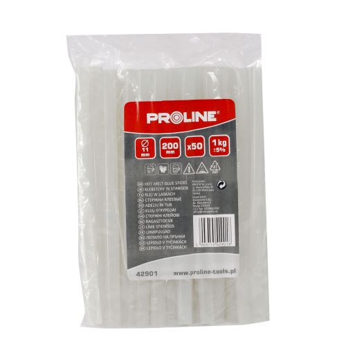 Lepidlo tavné v tyčinkách, 11 MM, CLEAR, 50 PCS X 200 MM - 1 KG