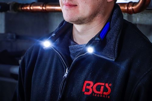 Dílenská COB LED svítilna na krk - BGS 85353