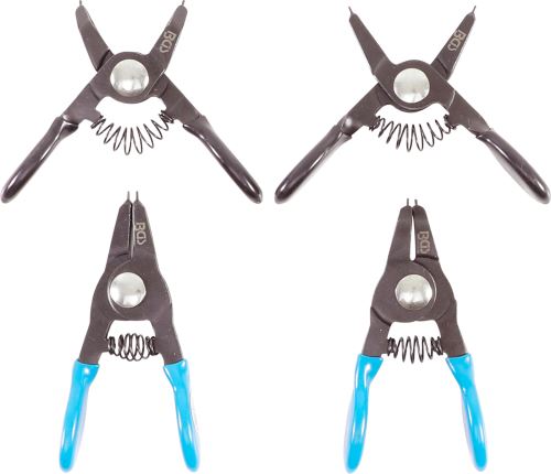 Sada kleští na pojistné kroužky, pro malé pojistné kroužky, 80 mm, 4 ks. - BGS 444