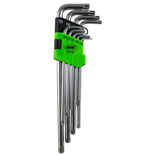 Klíče Torx extra dlouhé 9 kusů - JBM 53737