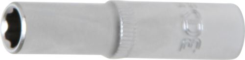 BGS Hlavice nástrčné 1/4", 4 -14 mm, prodloužené, SuperLock