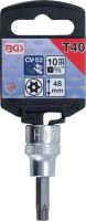 BGS Hlavice zástrčné 3/8", T20 - T55, T-profil s vrtáním, délka 48 mm (6)