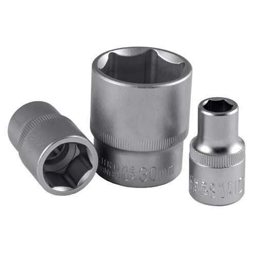 JBM Hlavice nástrčné 1/2", 10 - 32 mm, šestihranné, krátké