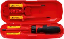 Sada šroubováků VDE , s výměnnými čepelemi , 8 ks. – BGS 35813 Sada šroubováků VDE , s výměnnými čepelemi , 8 ks. – BGS 35813