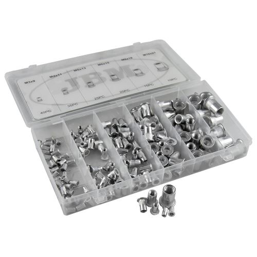 Sortiment hliníkových rýhovaných nýtovacích matic - JBM 53361