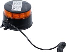 Akumulátorový otočný maják, žlutý, s magnetem, 12 V  /  24 V, O 130 mm - BGS 70343 (2)