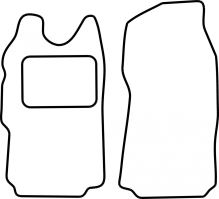 Textilní autokoberce Ford Transit 2000-2006 (VS, 2díly) (1)