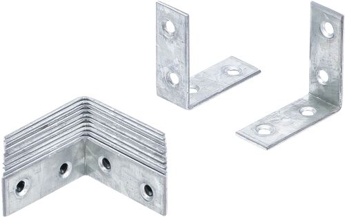 Plech spojovací, 40x40x40x2mm, 90°, 12 dílů - BGS 80944
