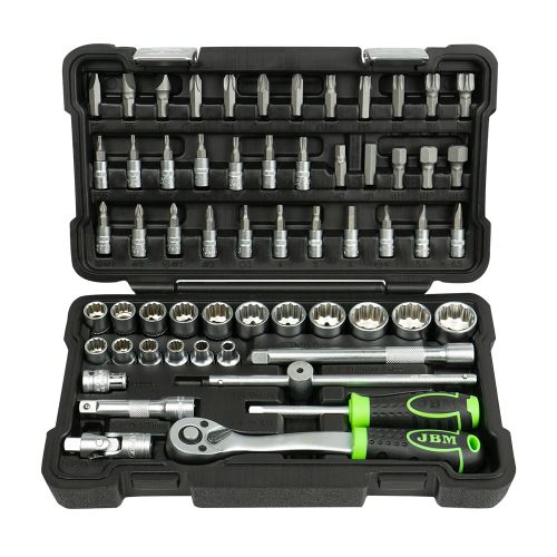 Gola sada 59 kusů  3/8" 12bodová sada zásuvek s chromovým povrchem - JBM 54168