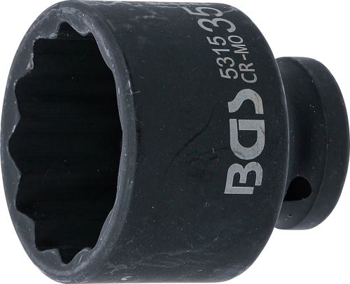 BGS Hlavice nástrčné 1/2", 32 - 36 mm, tvrzené, dvanáctihranné