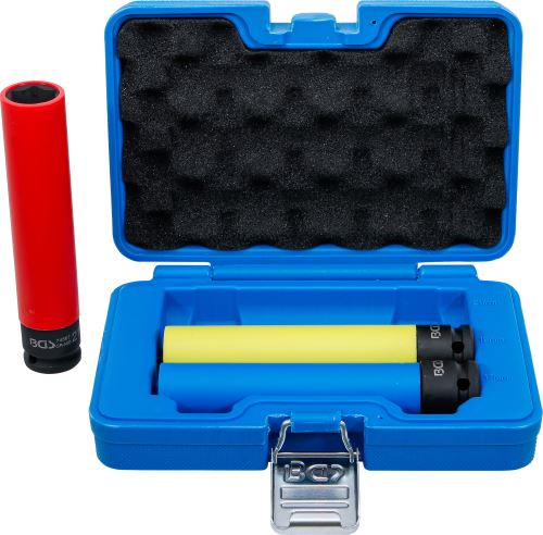 Sada nástrčných hlavic, extra prodloužené, 12,5 mm (1/2"), 17 / 19 / 21 mm, 3 dílná - BGS
