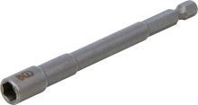 Hlavice nástrčná, velmi dlouhá, pro vrtačky, pohon vnější šestihran 6,3 mm,(1/4")Drive,7mm