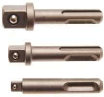Adaptéry SDS plus pro nástavce 1/4", 3/8", 1/2", sada 3 díly – BGS 8214 Adaptéry SDS plus pro nástavce 1/4", 3/8", 1/2", sada 3 díly – BGS 8214