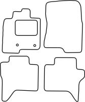 Textilní autokoberce Mitsubishi Pajero 2006- (dlouhá verze) (1)