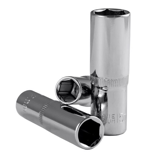 JBM Hlavice nástrčné 3/8"  10 - 15 mm- 65 mm, šestihranné, pochromované