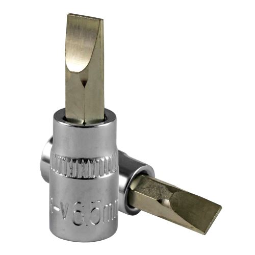 Hlavice zástrčná na šroubovák s drážkou (Sl) 4 mm - pochromovaný – JBM 13378