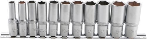 Hlavice nástrčné 3/8" 8,0-19,0 mm, prodloužené, na kolejnici - BGS 2222
