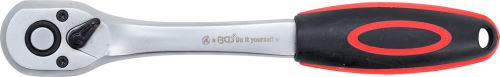 Ráčna 3/8" s přepínací páčkou, vyhnutá, 72 zubů – BGS 518