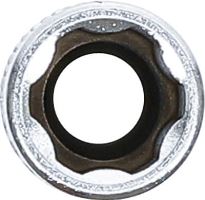 BGS Hlavice nástrčné 1/4", 4 -14 mm, prodloužené, SuperLock (8)
